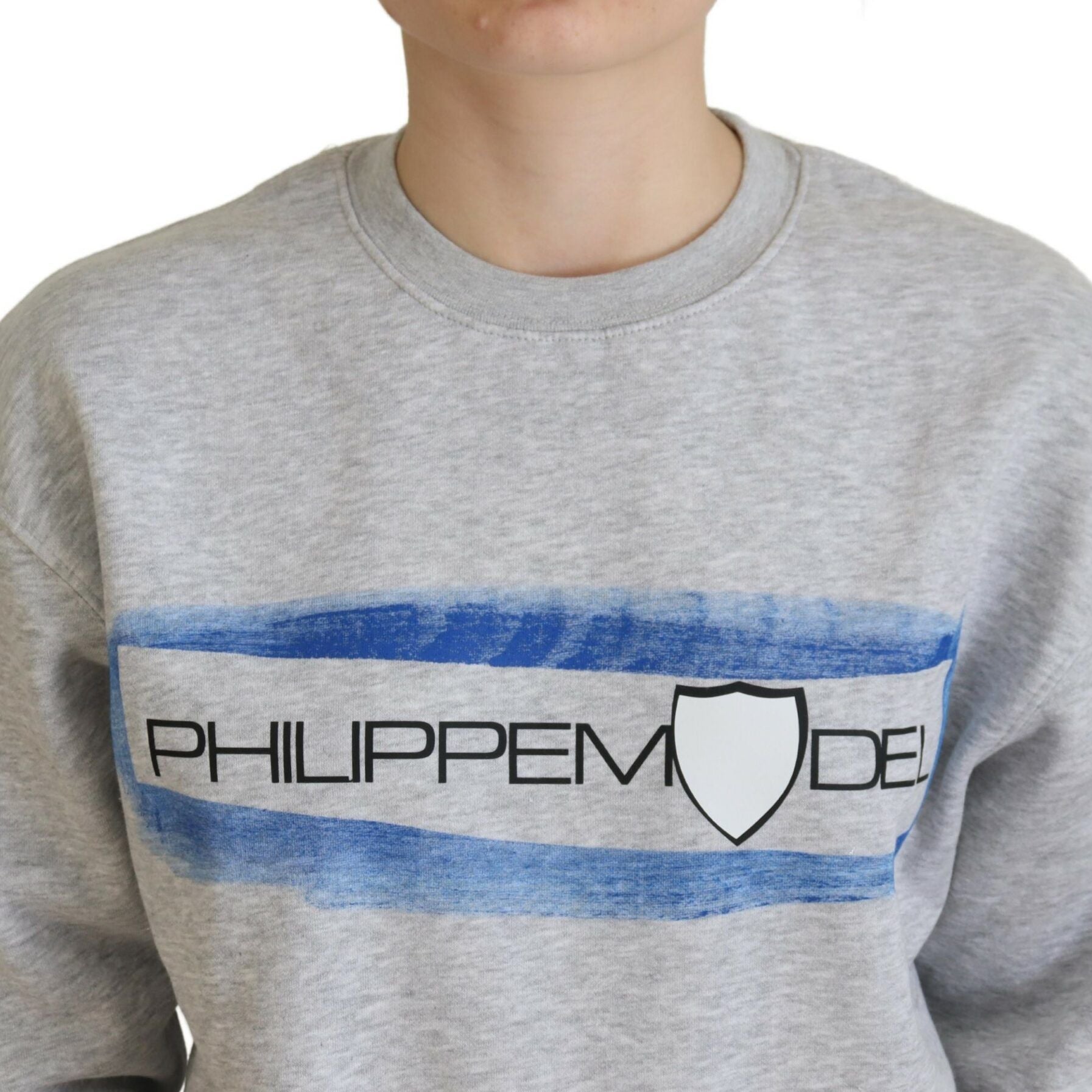 Philippe Model Gray Printed Long Sleeves Pullover Sweater