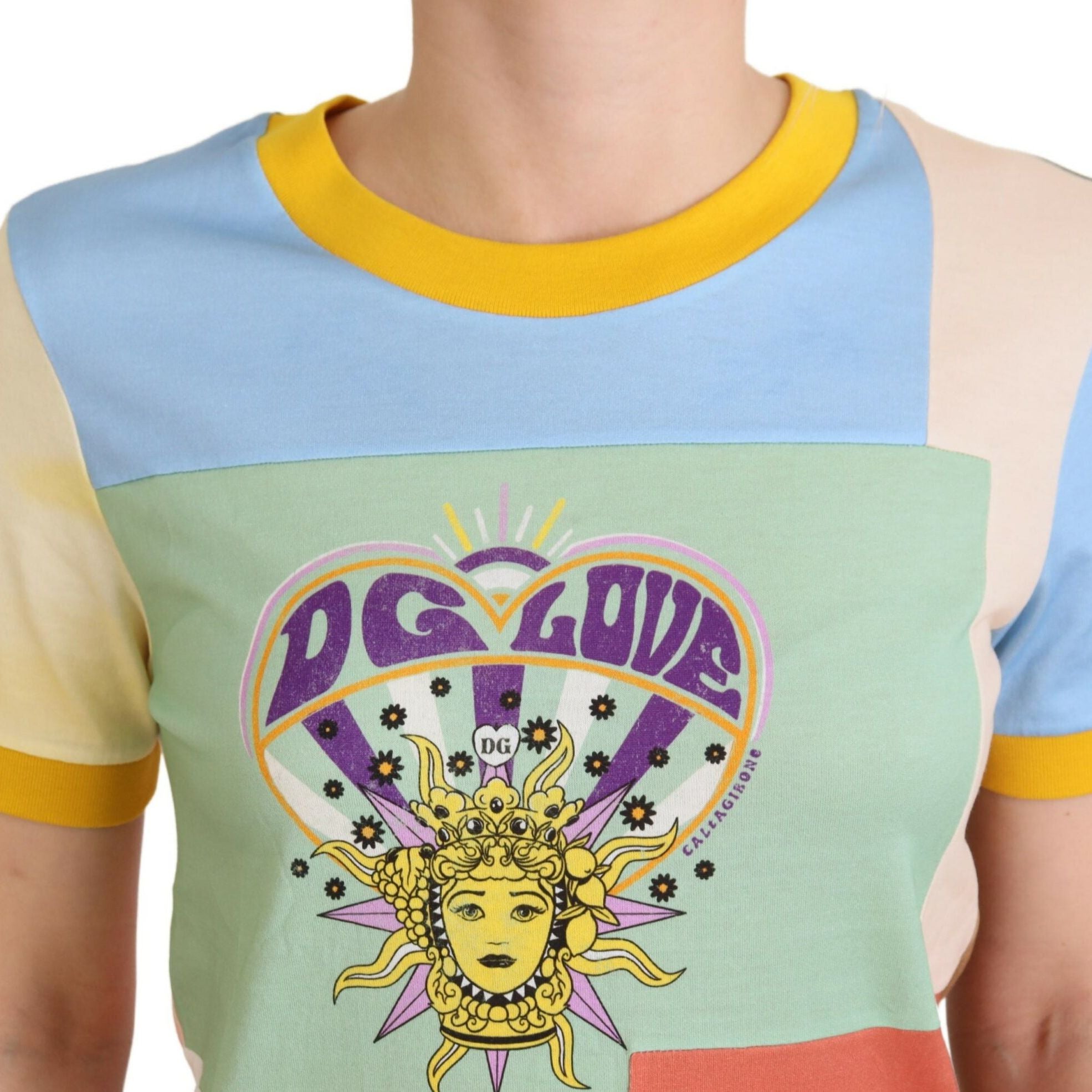 Dolce & Gabbana Multicolor Cotton DG Love Patchwork