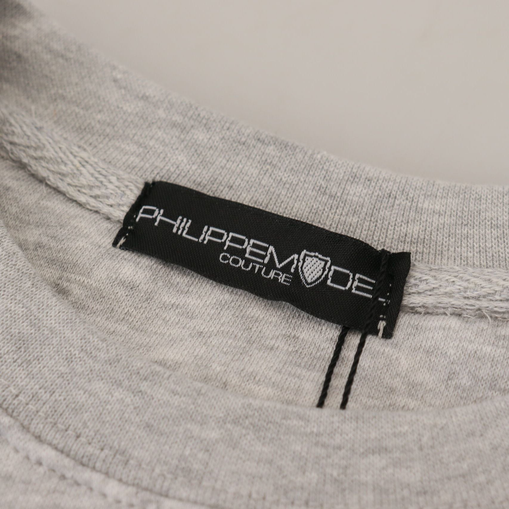 Philippe Model Gray Printed Long Sleeves Pullover Sweater