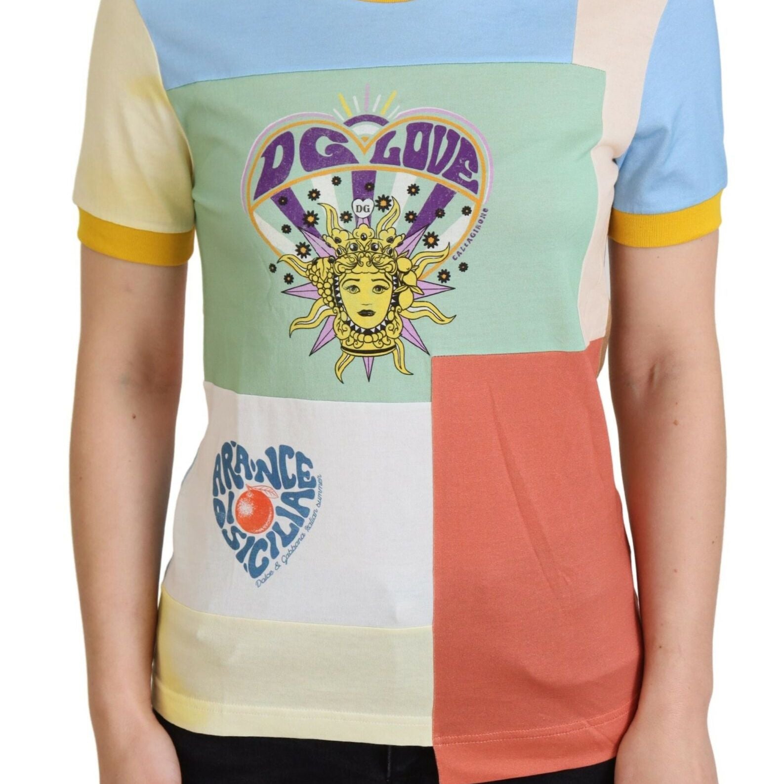 Dolce & Gabbana Multicolor Cotton DG Love Patchwork