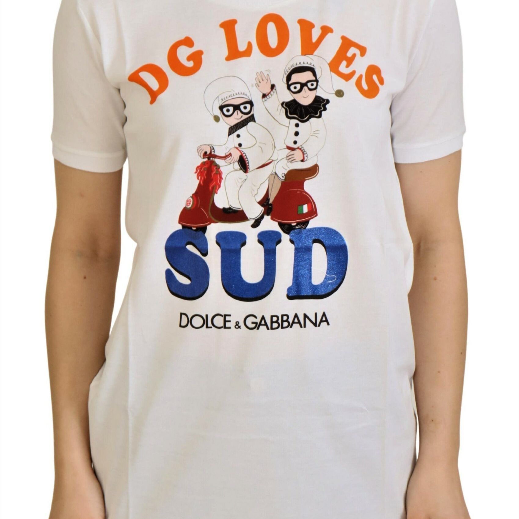 Dolce & Gabbana White Cotton DG Loves SUD T-shirt