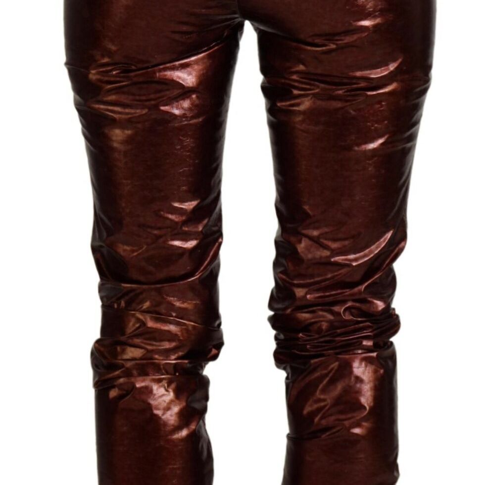 Dolce & Gabbana Metallic Bronze High Waist Skinny Jeans