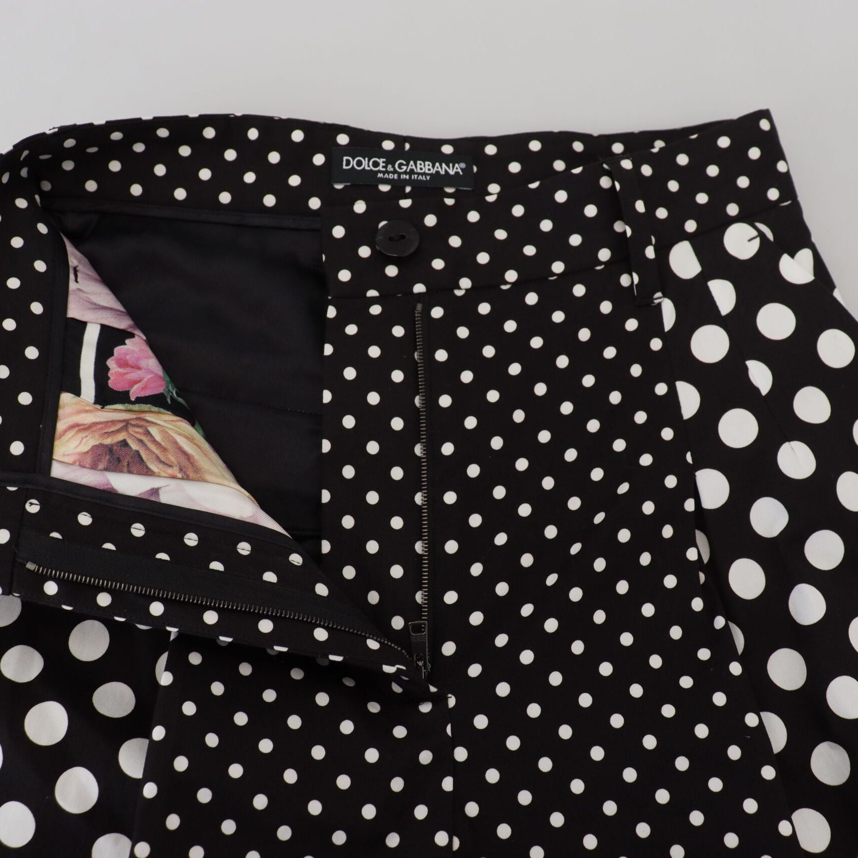 Dolce & Gabbana Multicolor Polka Dots High Waist Pants