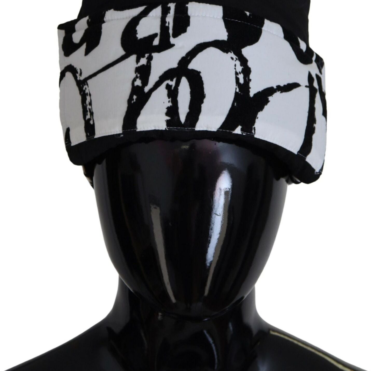 Dolce & Gabbana White Printed Nylon Women Winter Beanie Cap Hat