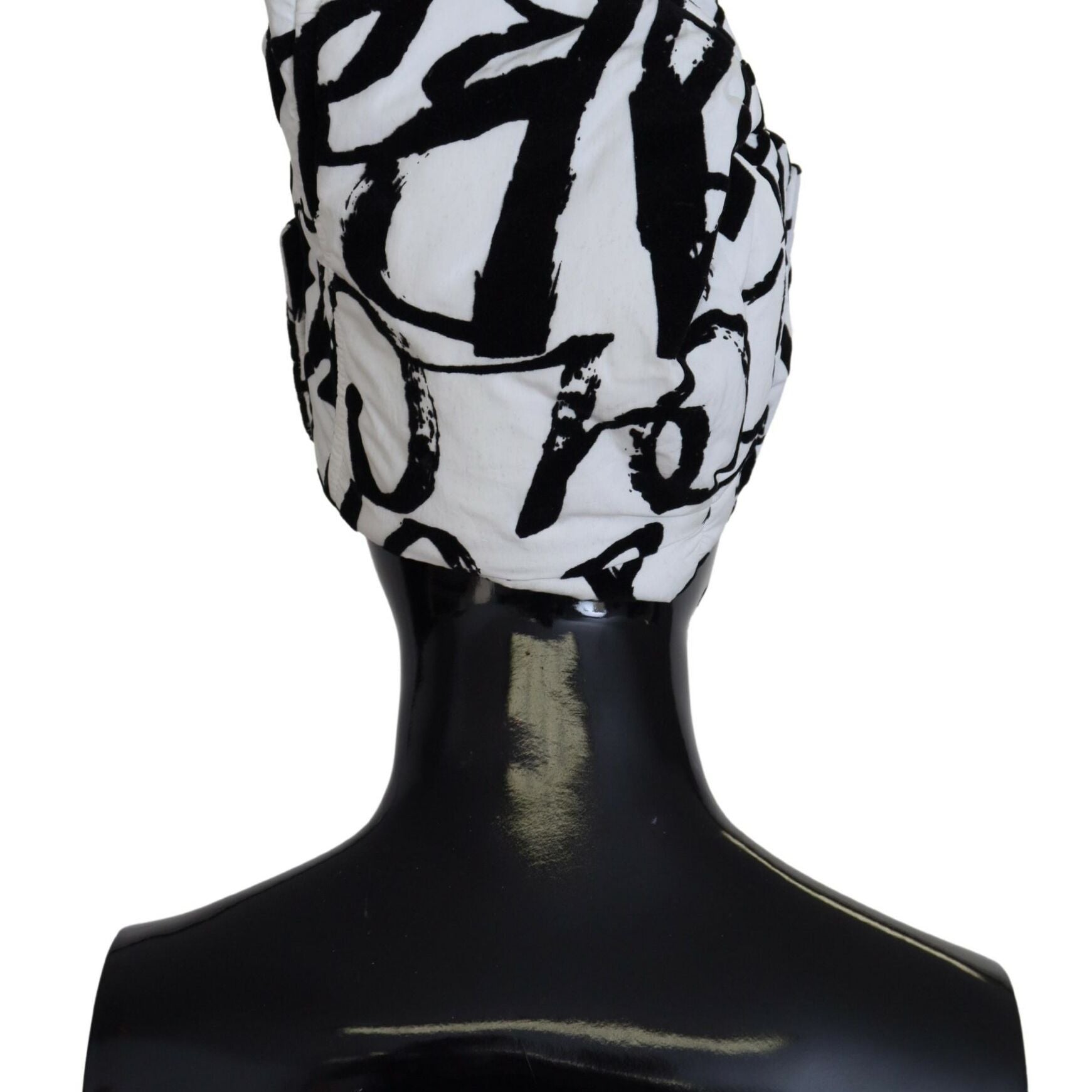 Dolce & Gabbana White Printed Nylon Women Winter Beanie Cap Hat