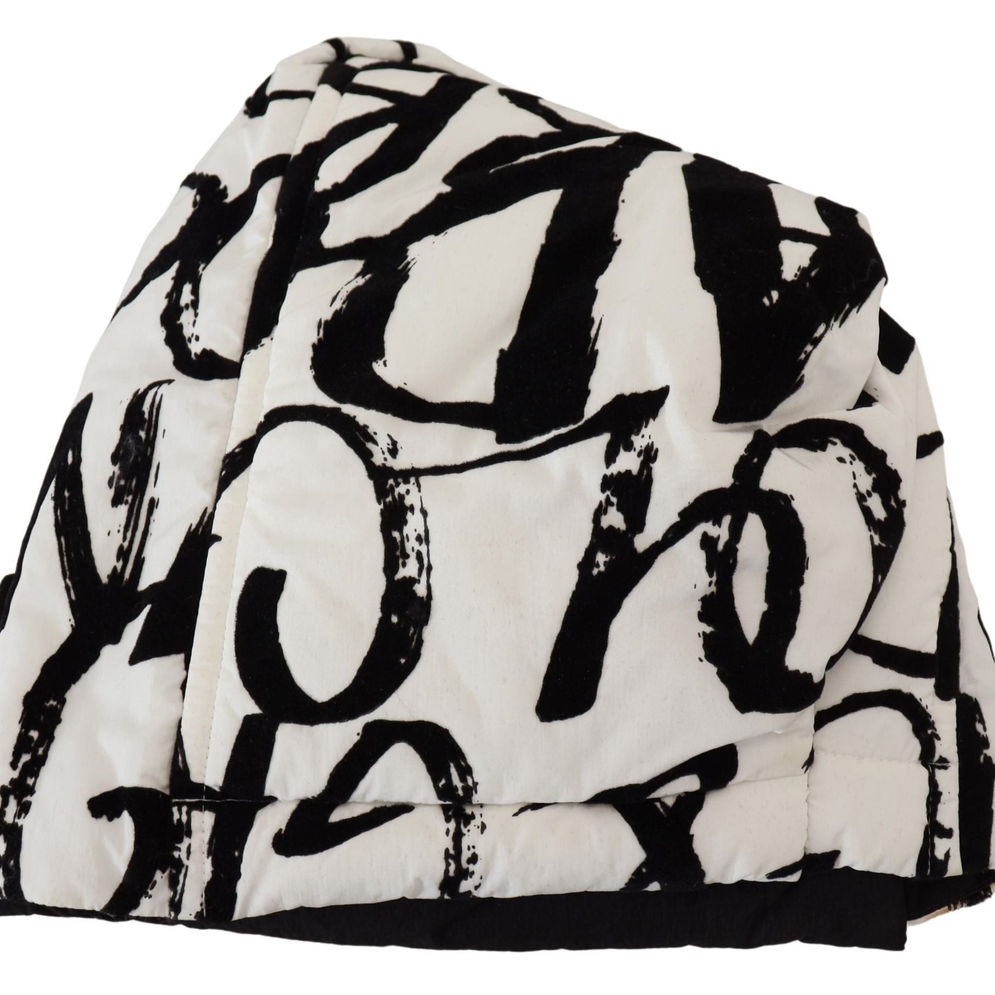 Dolce & Gabbana White Printed Nylon Women Winter Beanie Cap Hat