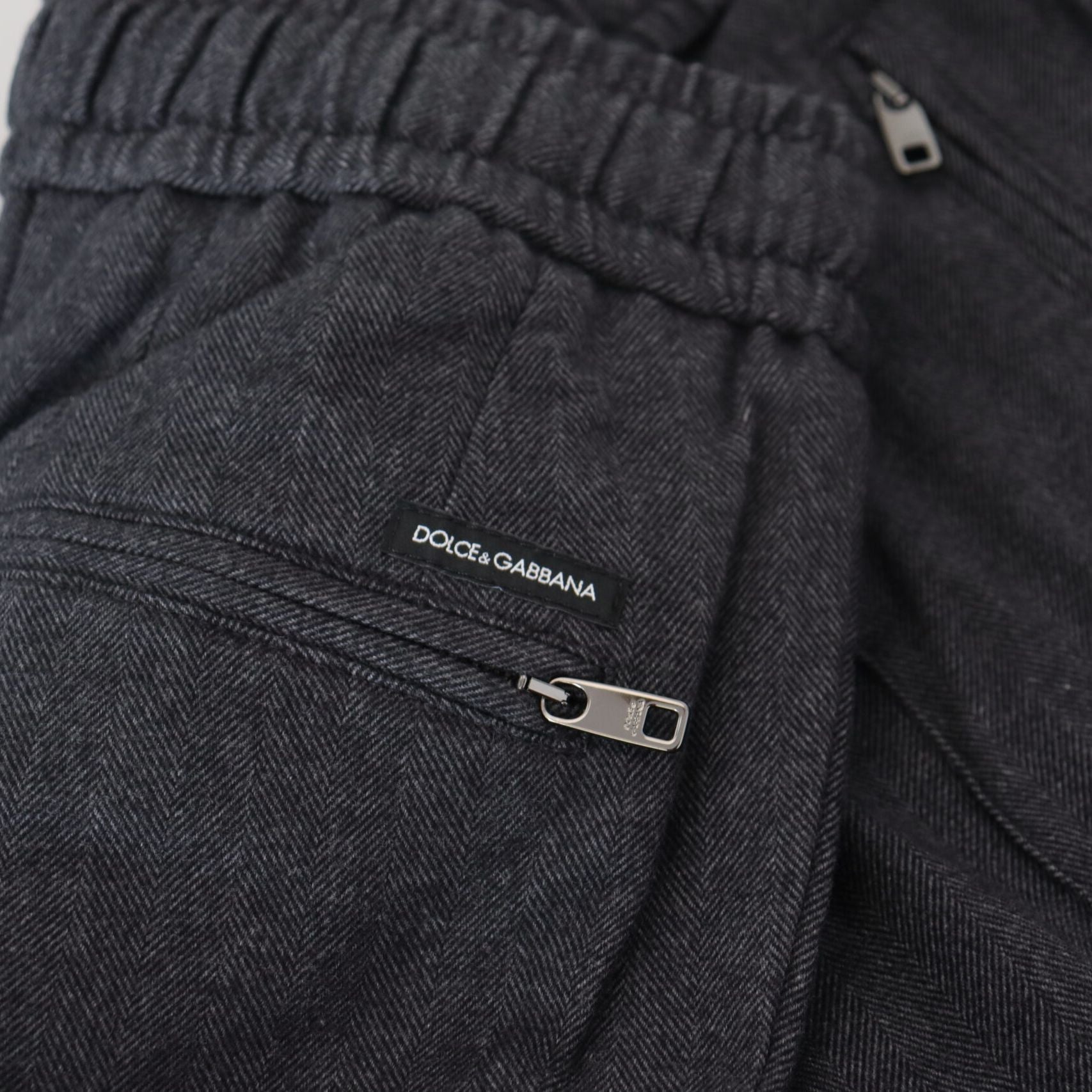 Dolce & Gabbana Gray Cotton Jogger Men Pants