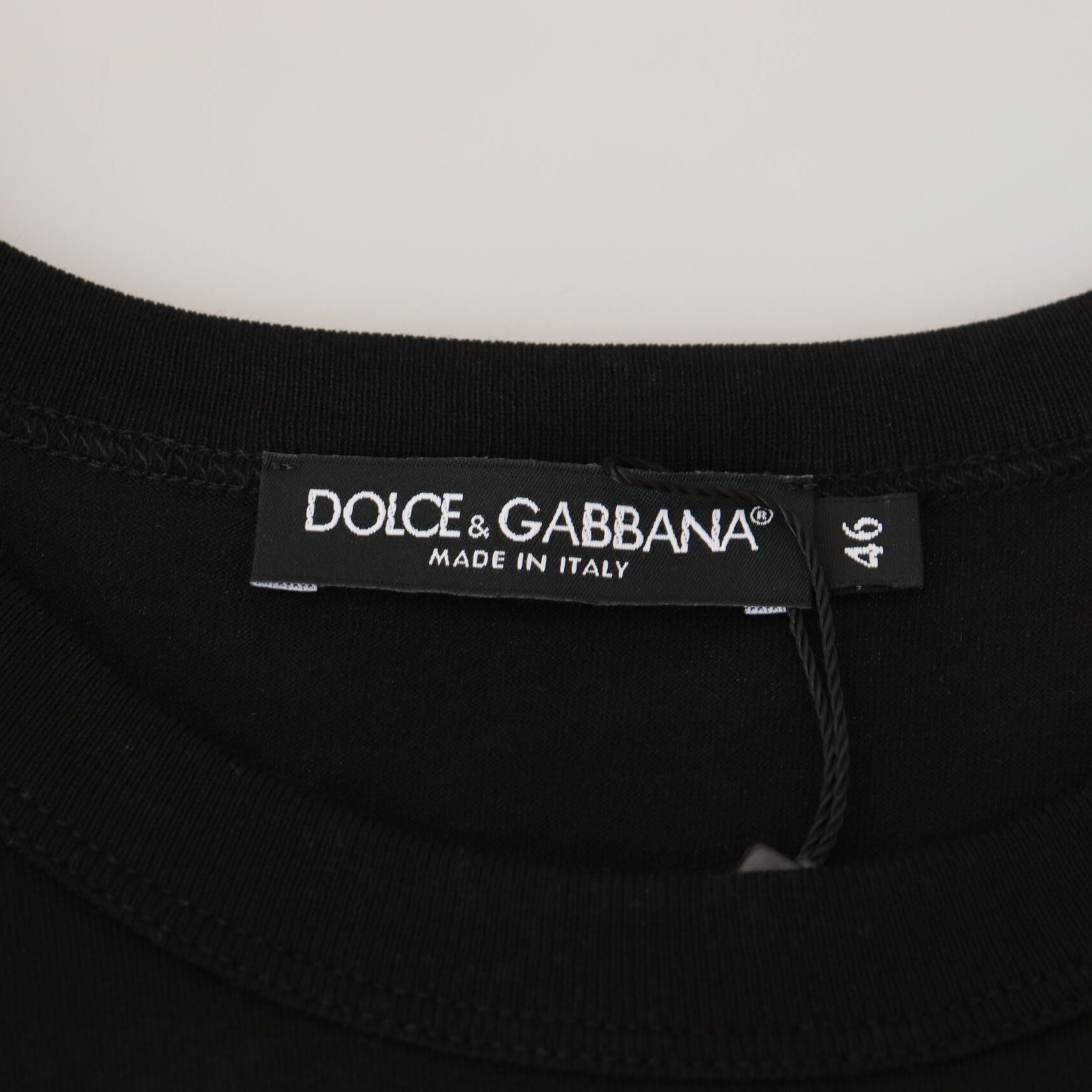Dolce & Gabbana Black Sneak Peek Cotton Short Sleeve T-shirt
