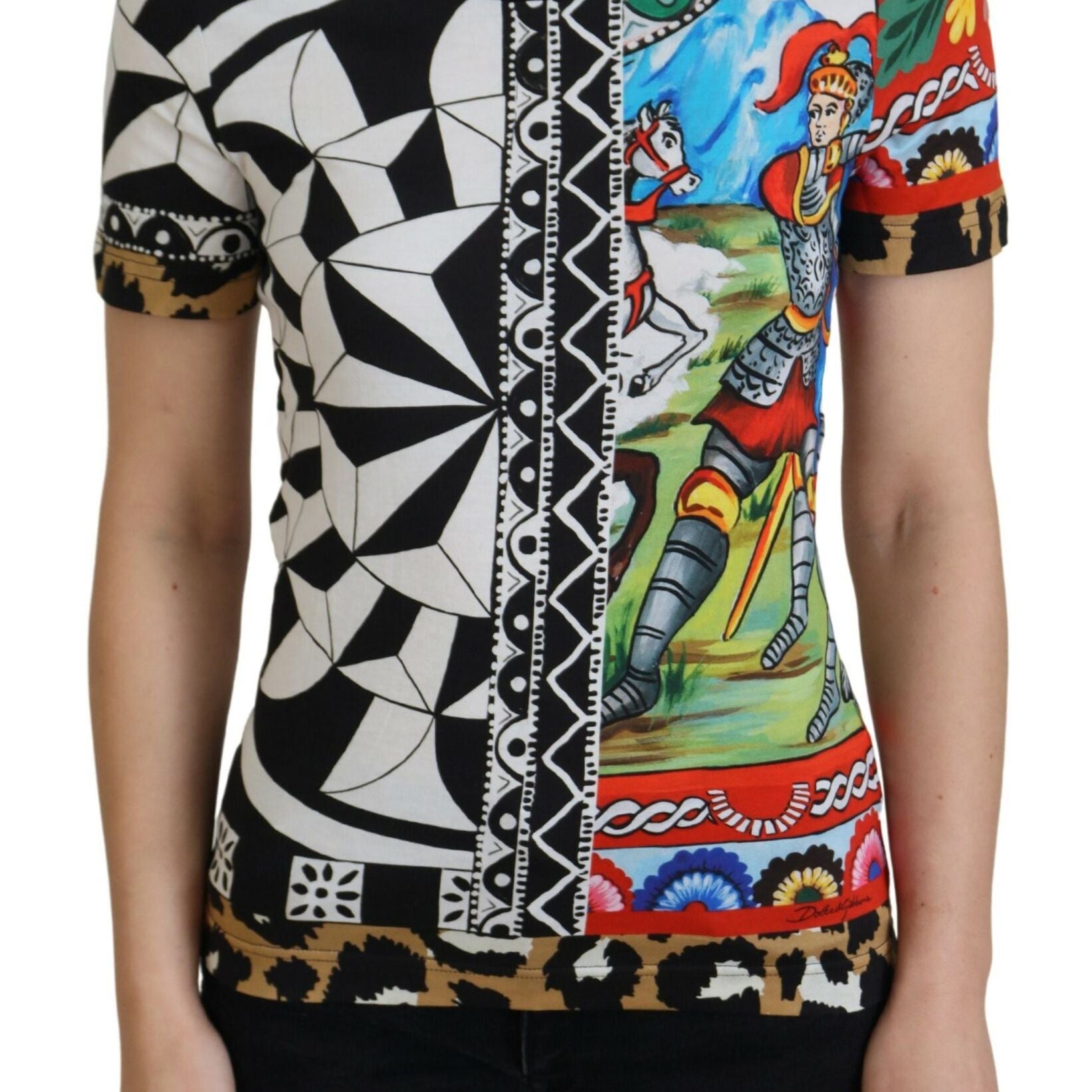 Dolce & Gabbana Multicolor Printed Women Exclusive Shirt Top