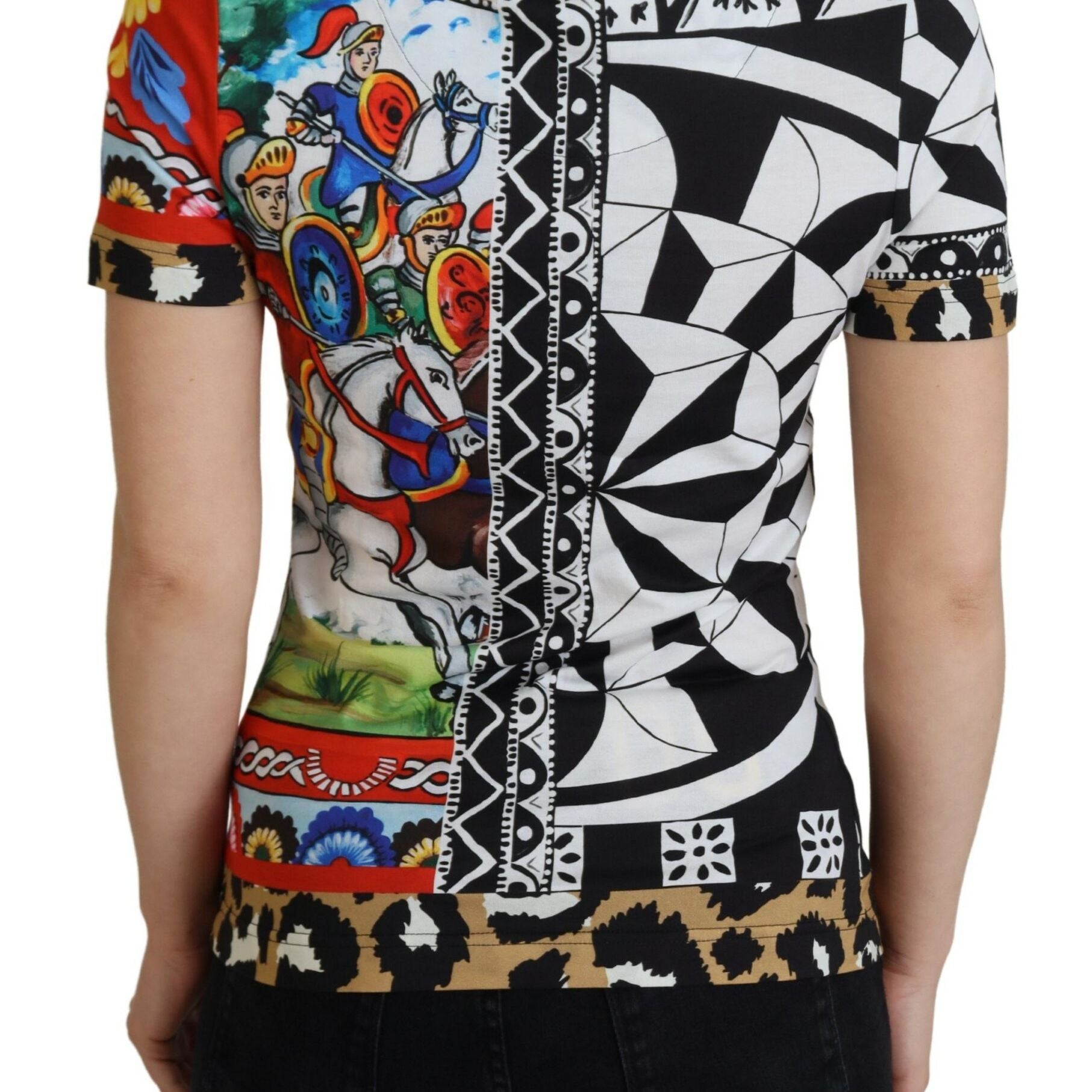 Dolce & Gabbana Multicolor Printed Women Exclusive Shirt Top