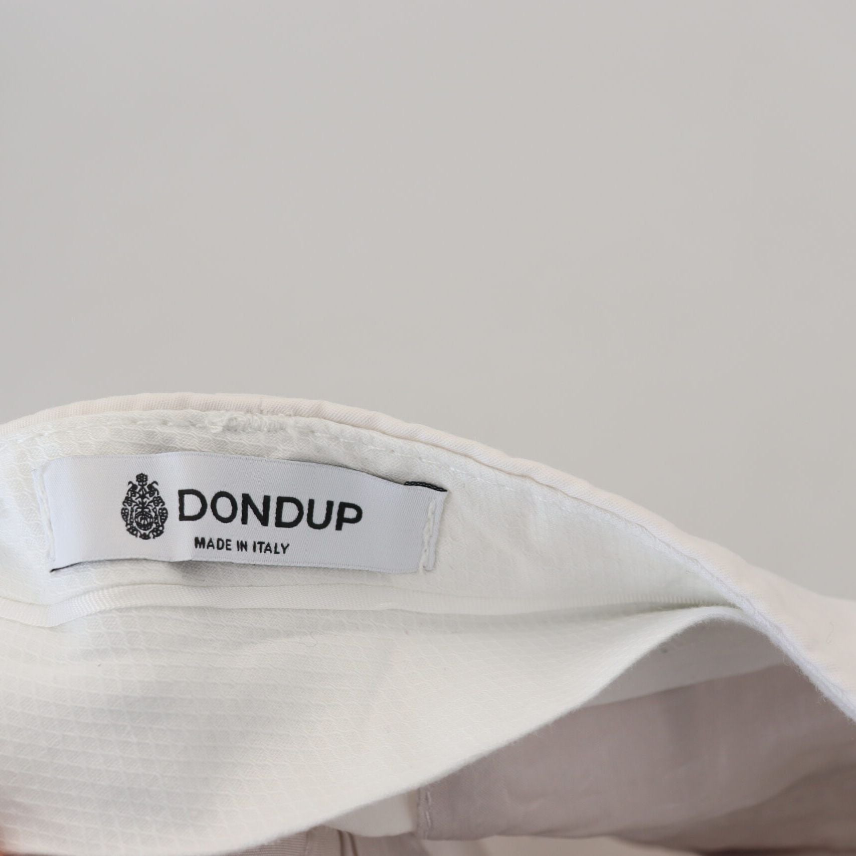 Dondup White High Waist Tapered Women Pants