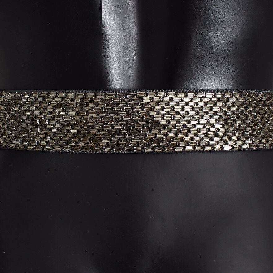 Dolce & Gabbana Multicolor Wide Crystal Buckle Sequined Belt