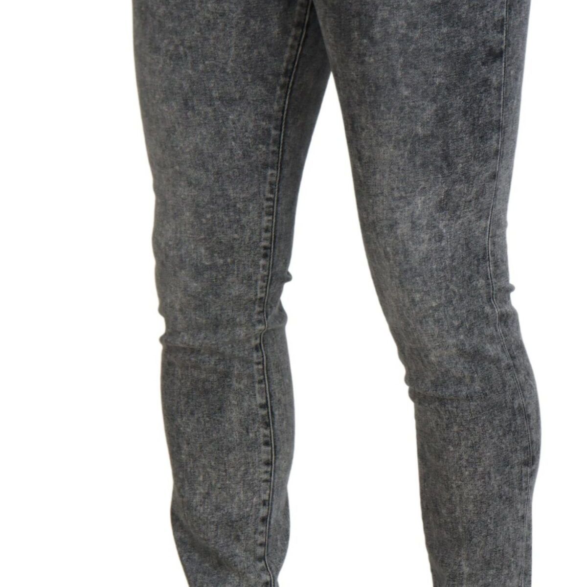 Dolce & Gabbana Grey Washed Cotton Slim Fit Men Denim Jeans