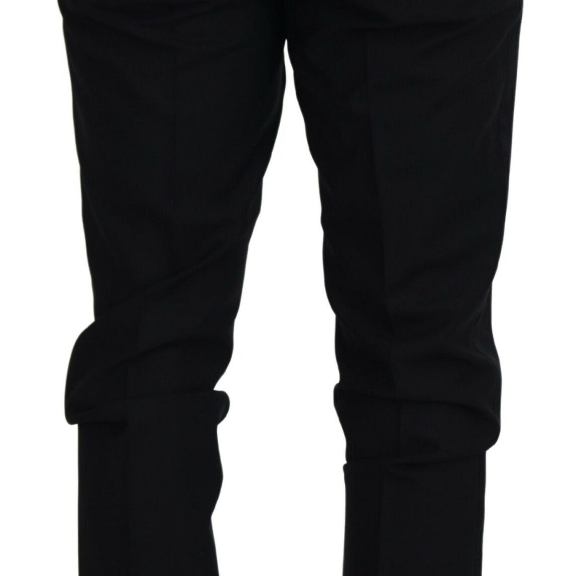 Dolce & Gabbana Black Wool Chino Dress Formal Pants