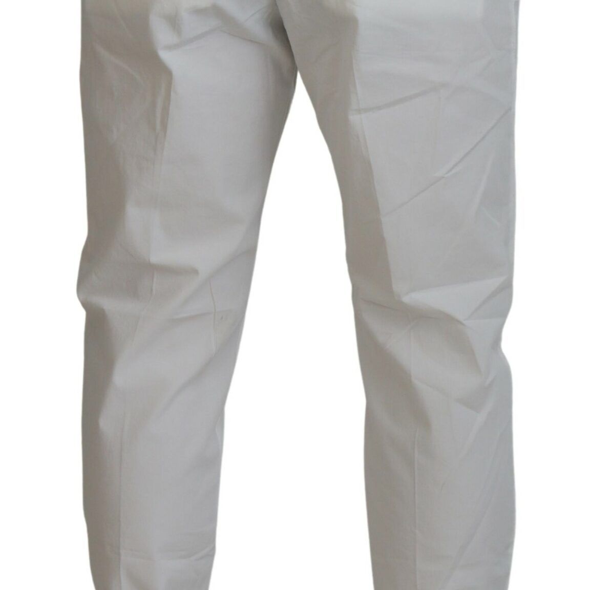 Dolce & Gabbana White Cotton Skinny Chino Pants