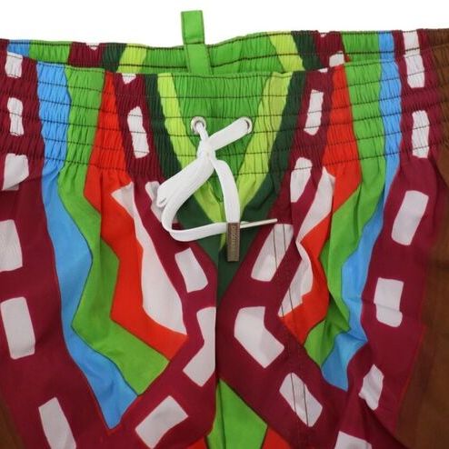 Dsquared² Multicolor Printed Men Beachwear Swimwear Short