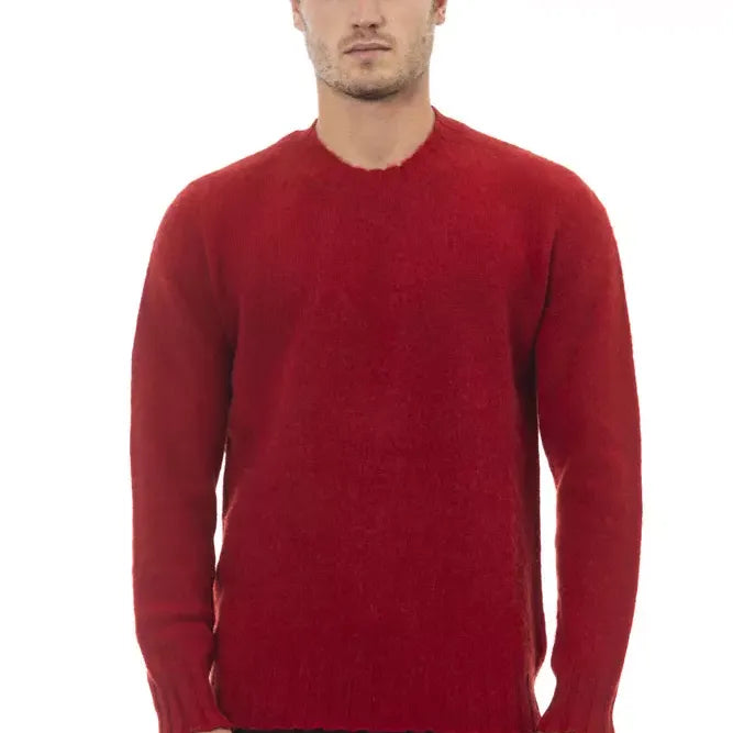 Alpha Studio Red Wool Men's Sweater