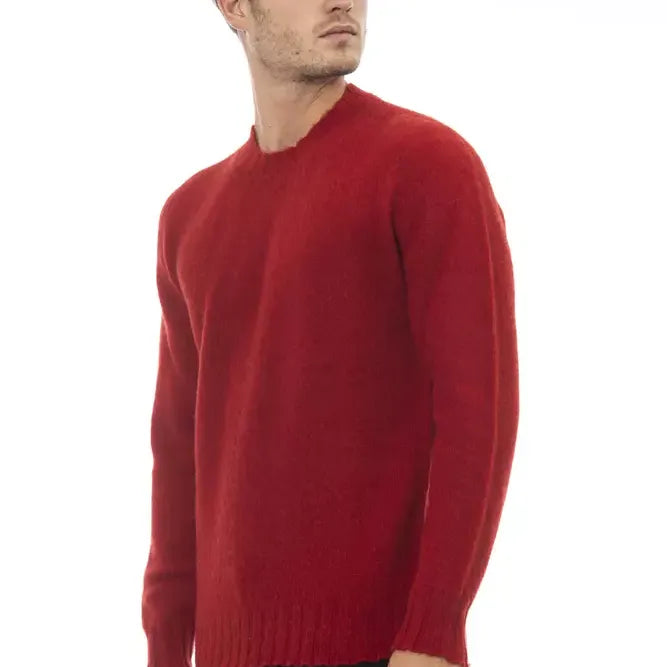 Alpha Studio Red Wool Men's Sweater
