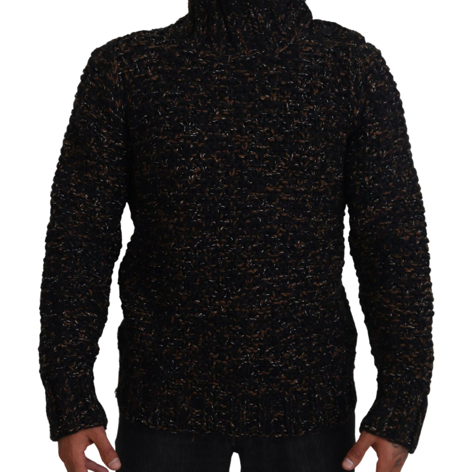 Dolce & Gabbana Brown Fatto A Mano Turtleneck Pullover Sweater