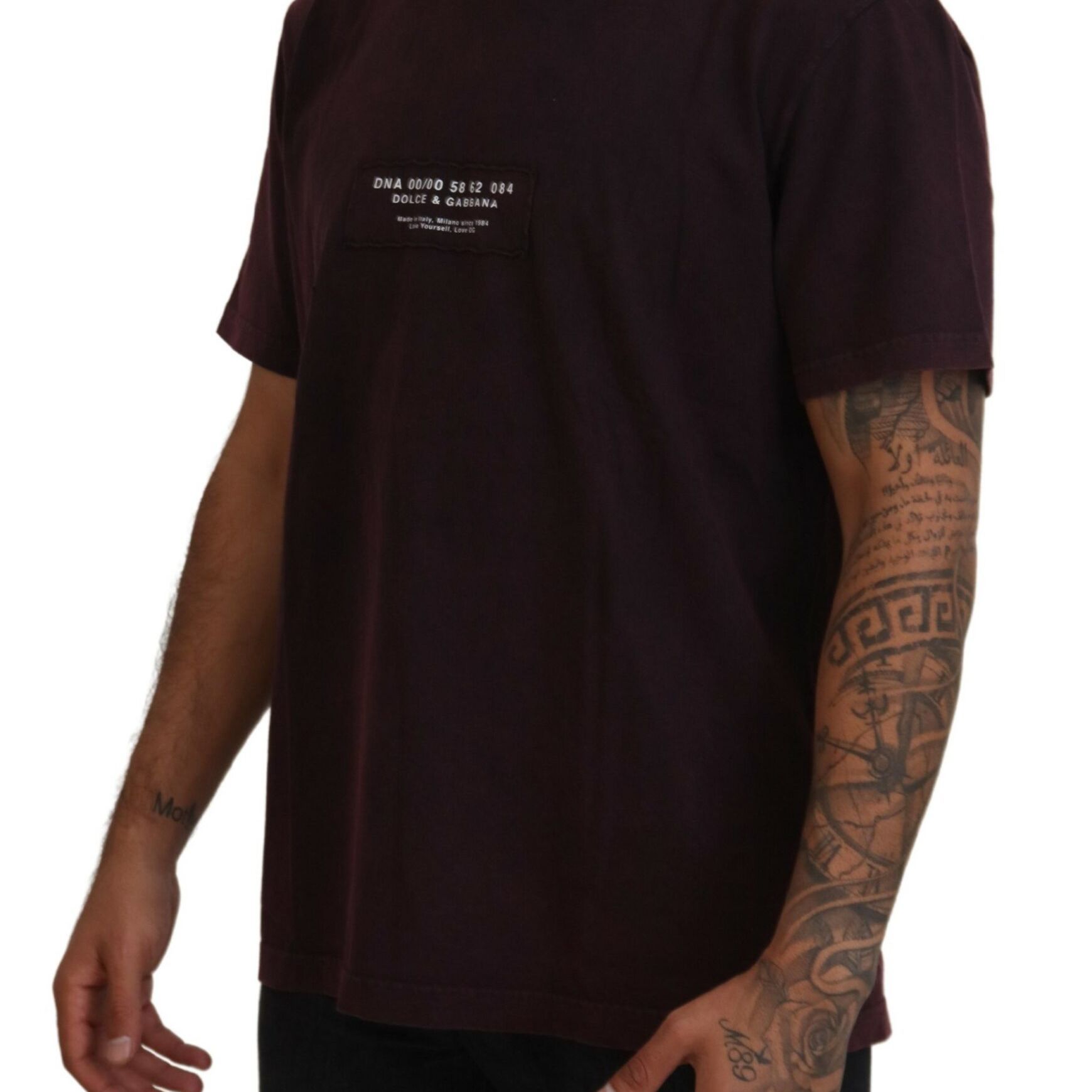 Dolce & Gabbana Bordeaux Crewneck Short Sleeve T-shirt