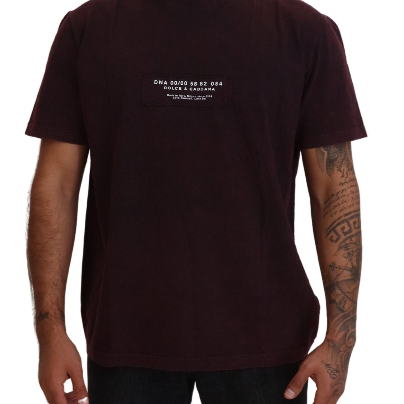 Dolce & Gabbana Bordeaux Crewneck Short Sleeve T-shirt