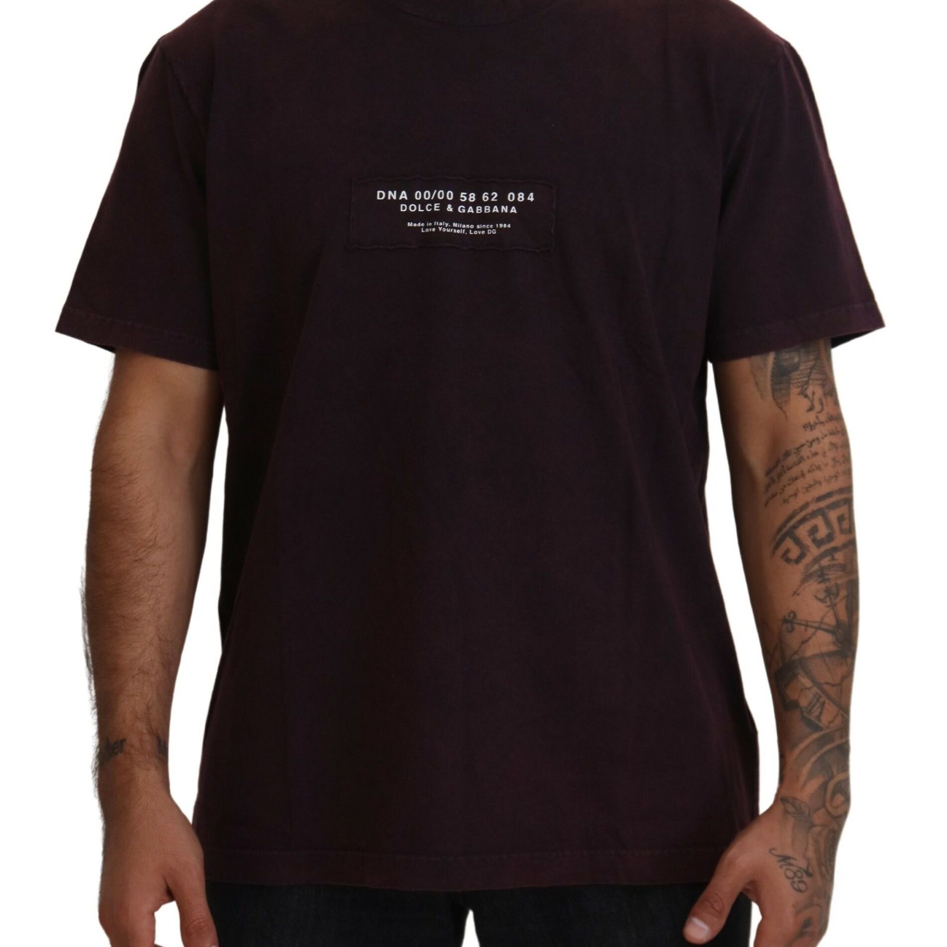 Dolce & Gabbana Bordeaux Crewneck Short Sleeve T-shirt