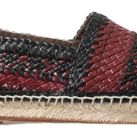 Dolce & Gabbana Black Bordeaux Buffalo Leather Espadrille Shoes