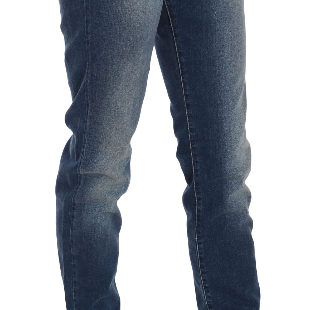 Fiorucci Blue Washed Mid Waist Slim Fit Denim Jeans