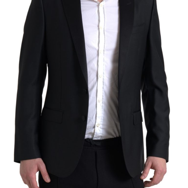 Dolce & Gabbana Black Wool Single Breasted MARTINI Blazer