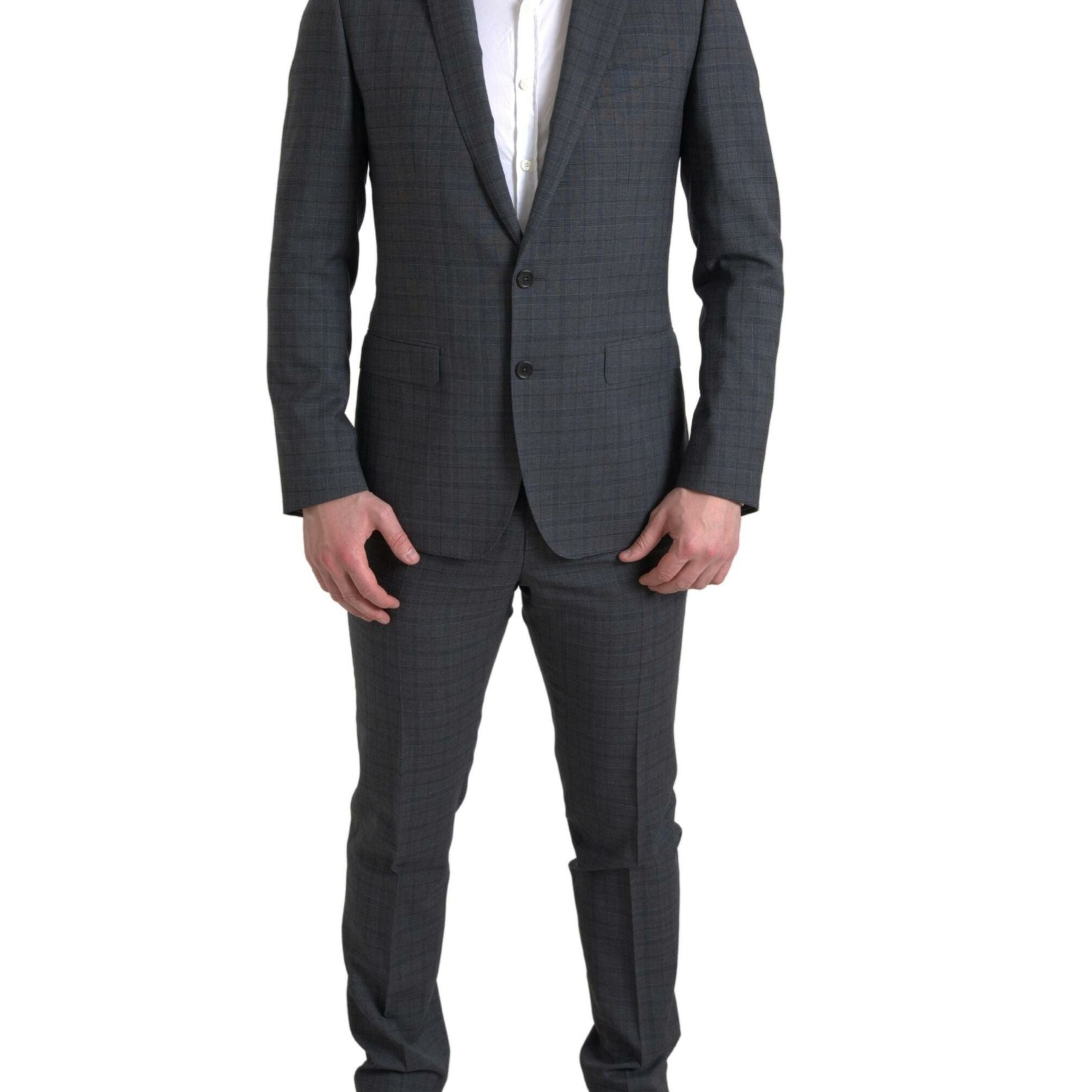 Dolce & Gabbana Gray 2 Piece Single Breasted MARTINI Suit