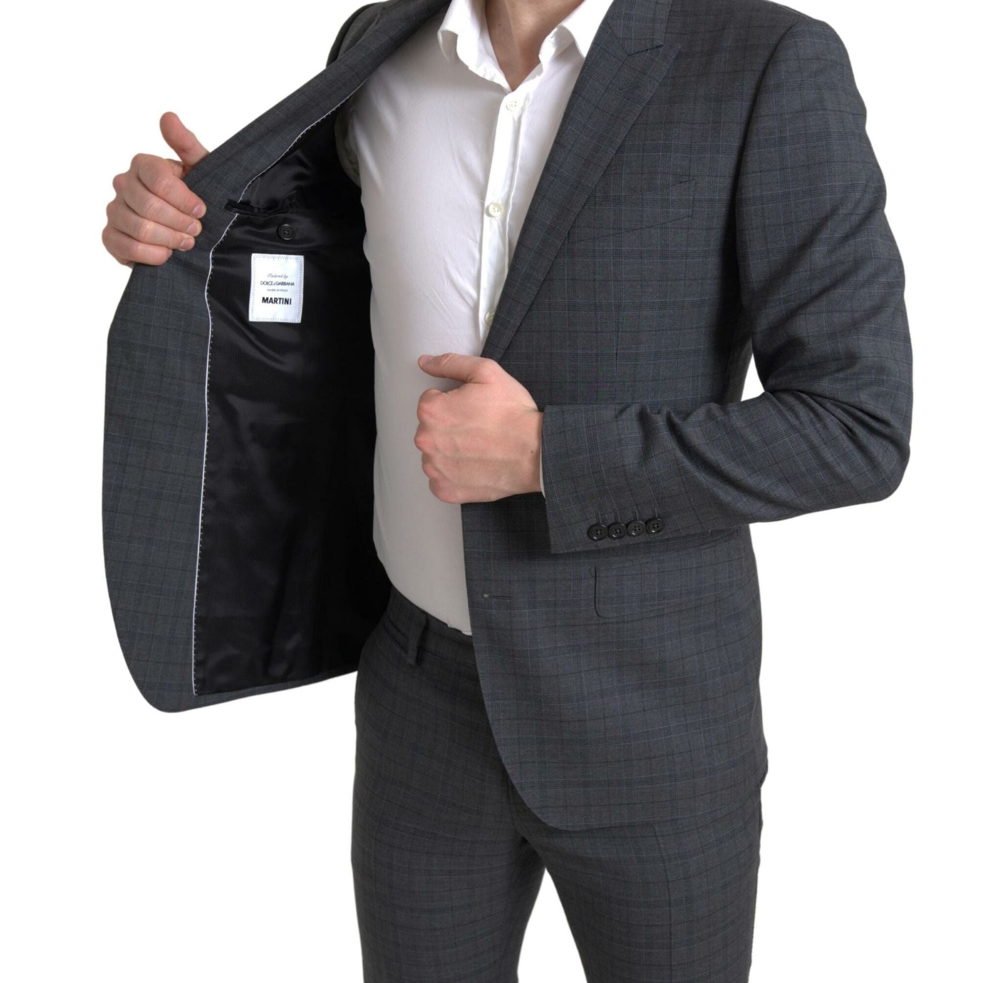 Dolce & Gabbana Gray 2 Piece Single Breasted MARTINI Suit