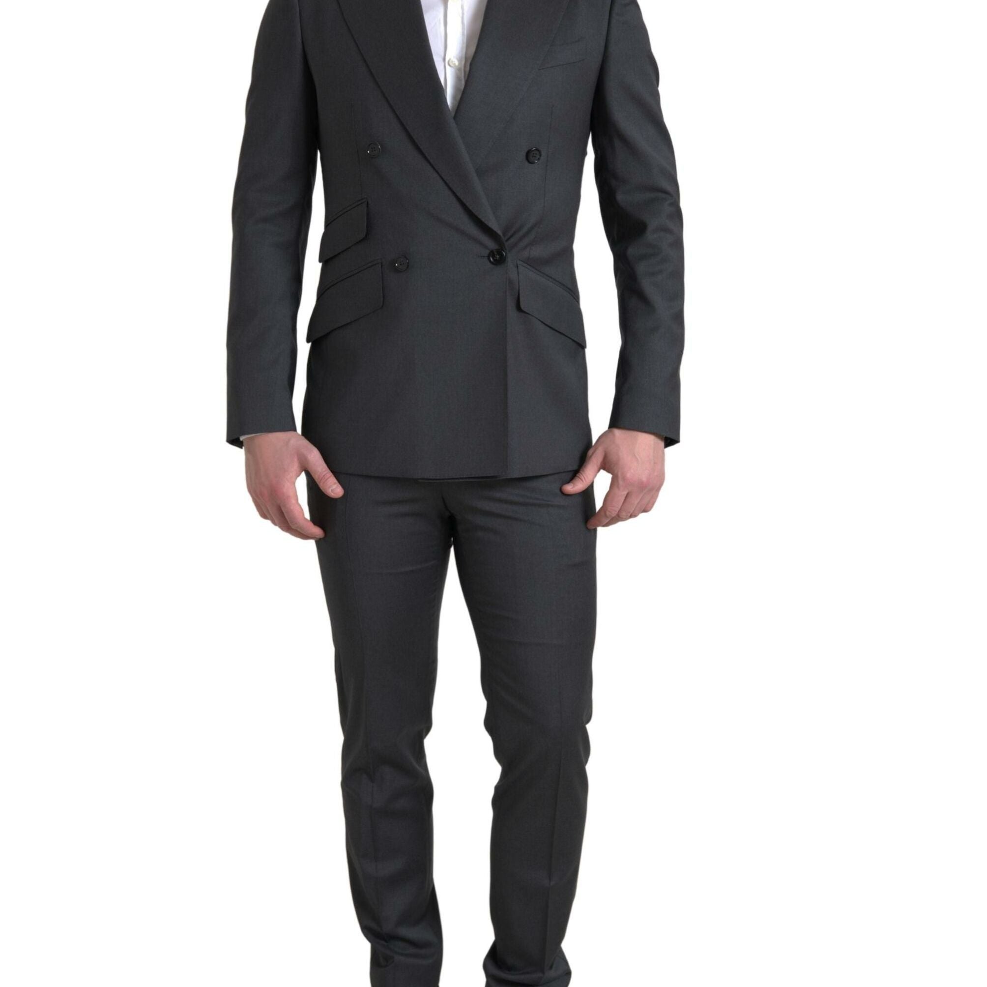 Dolce & Gabbana Gray 2 Piece Double Breasted SICILIA Suit