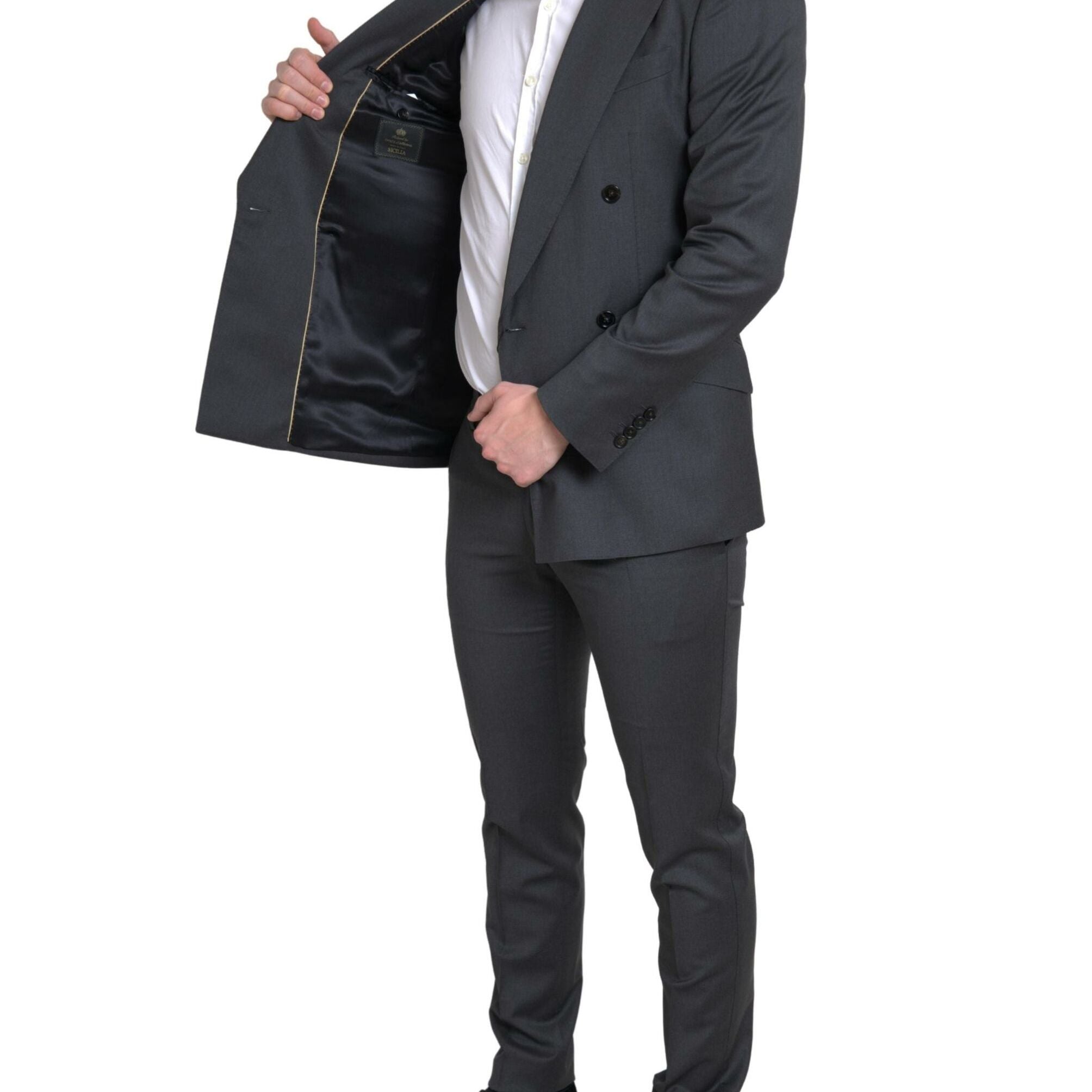 Dolce & Gabbana Gray 2 Piece Double Breasted SICILIA Suit