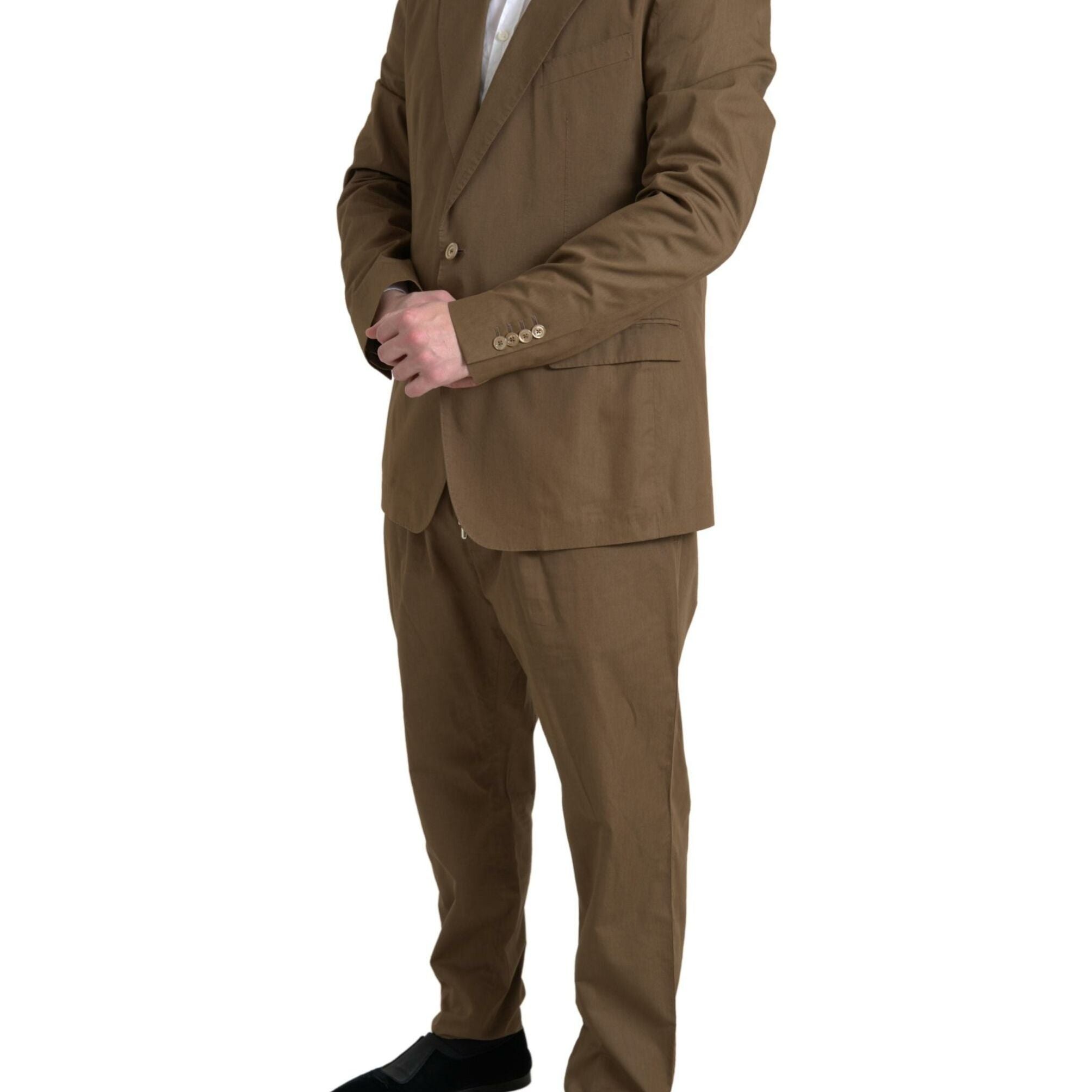 Dolce & Gabbana Brown 2 Piece Single Breasted TAORMINA Suit