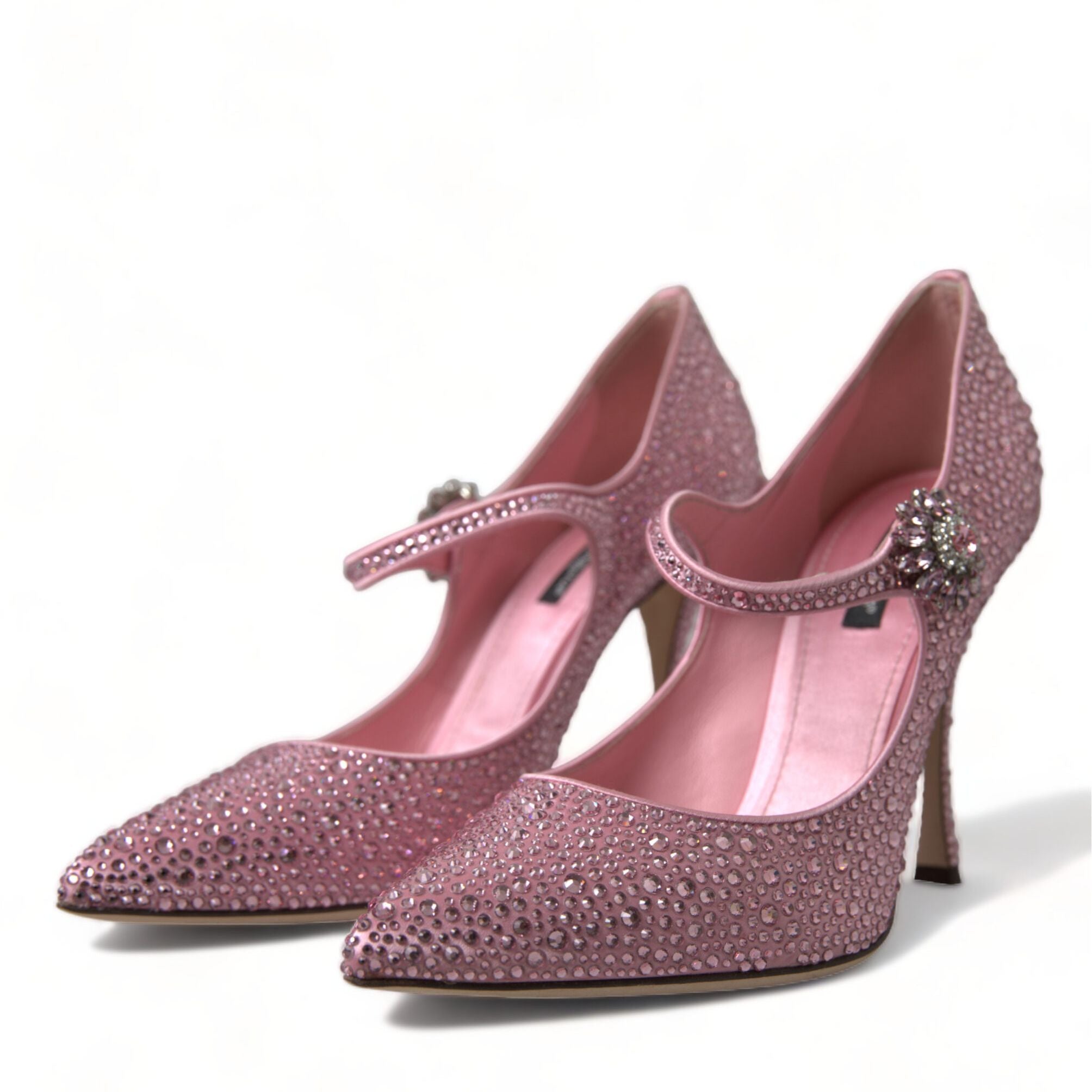 Dolce & Gabbana Pink Strass Crystal Heels Pumps Shoes