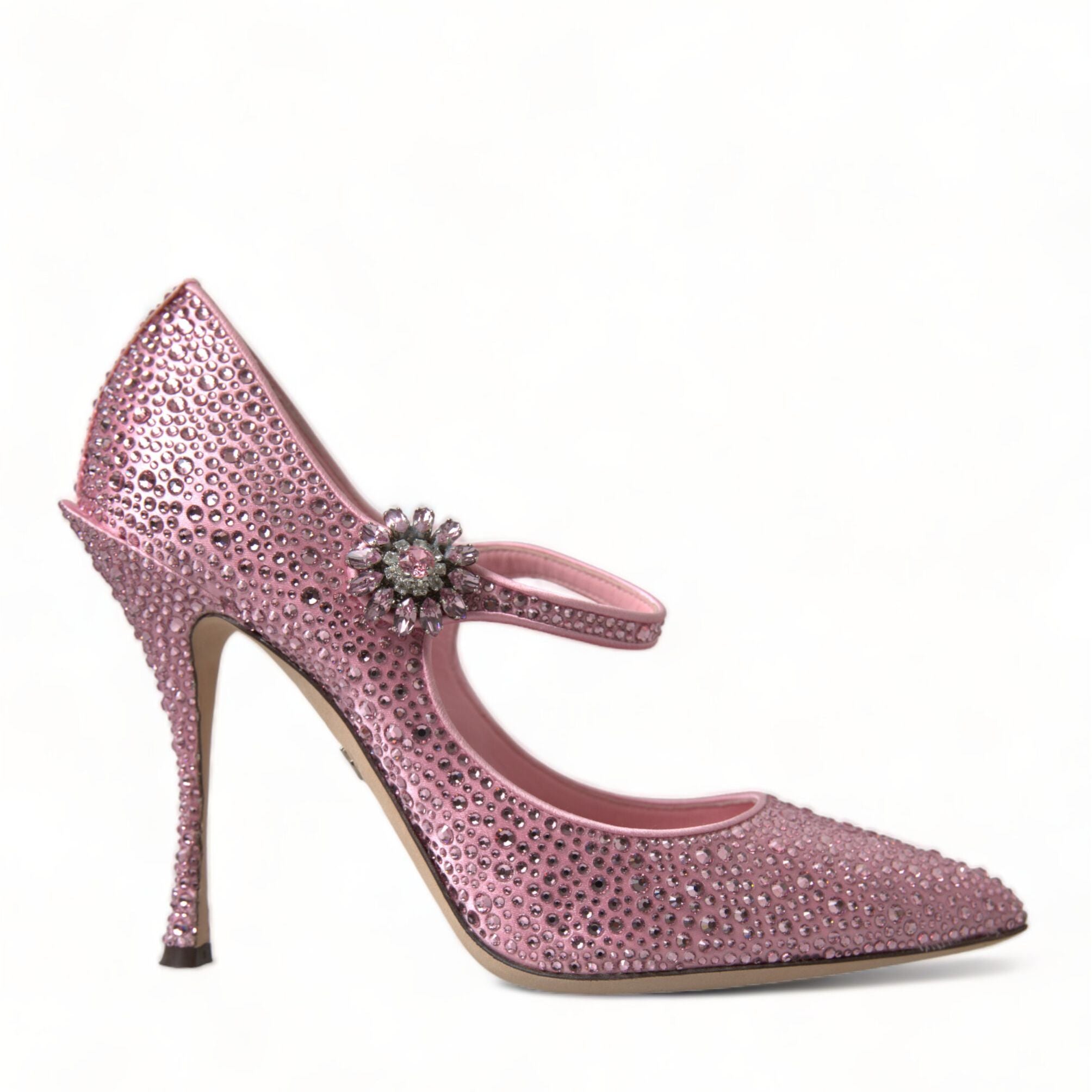 Dolce & Gabbana Pink Strass Crystal Heels Pumps Shoes