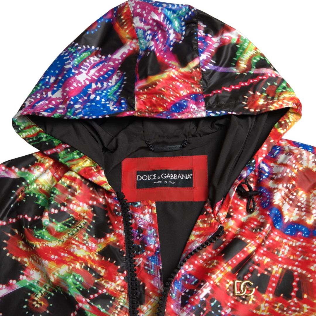 Dolce & Gabbana Multicolor Hooded Sweatshirt Sweater