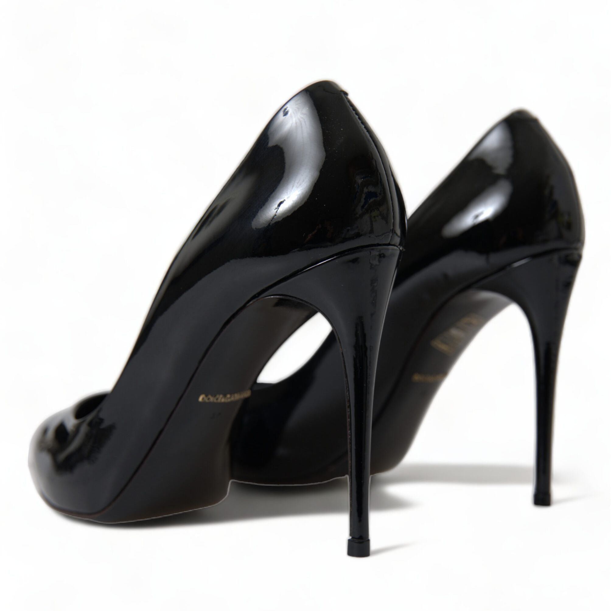 Dolce & Gabbana Black Patent Leather Pumps Heels Shoes