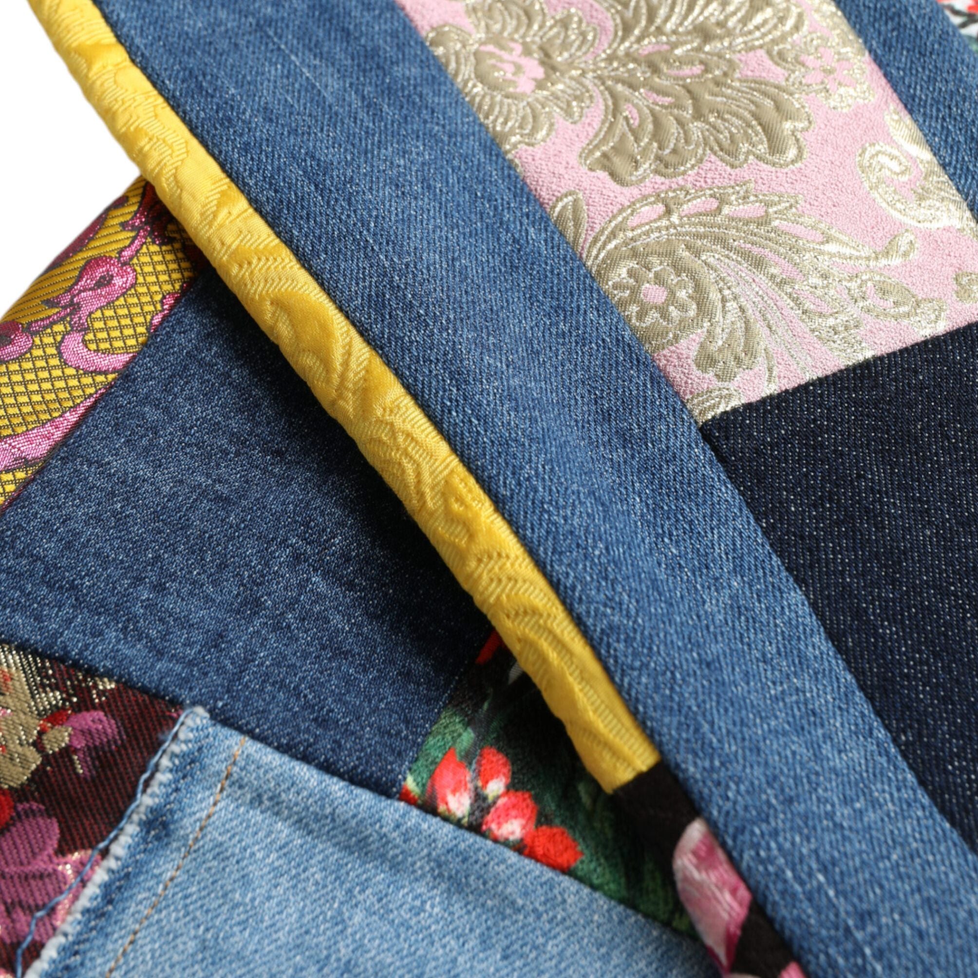 Dolce & Gabbana Multicolor Patchwork GRACE Skinny Denim Jeans