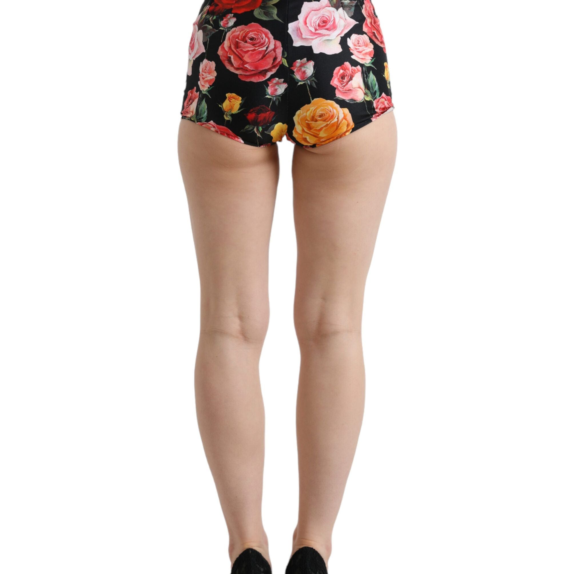 Dolce & Gabbana Multicolor Floral Polka Dot Hot Pants Shorts