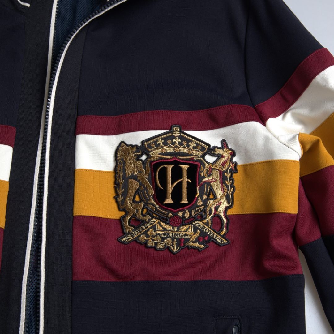 Dolce & Gabbana Blue Cardigan Heraldic Full Zip Sweater