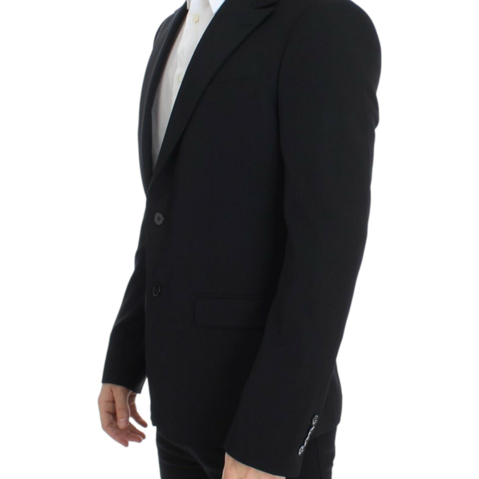 Dolce & Gabbana Black wool slim fit blazer