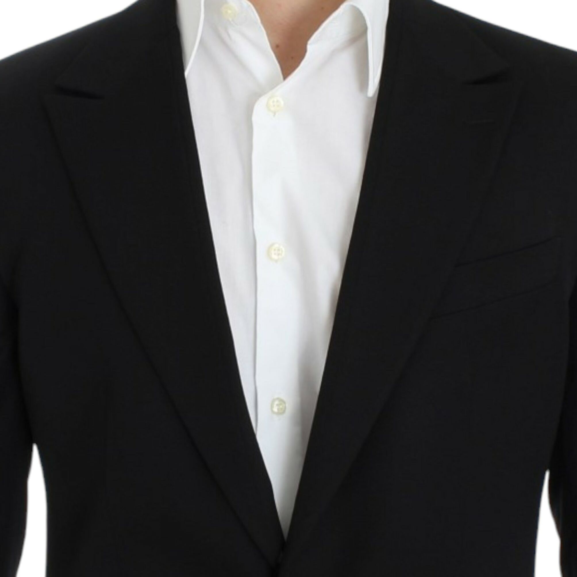 Dolce & Gabbana Black wool slim fit blazer