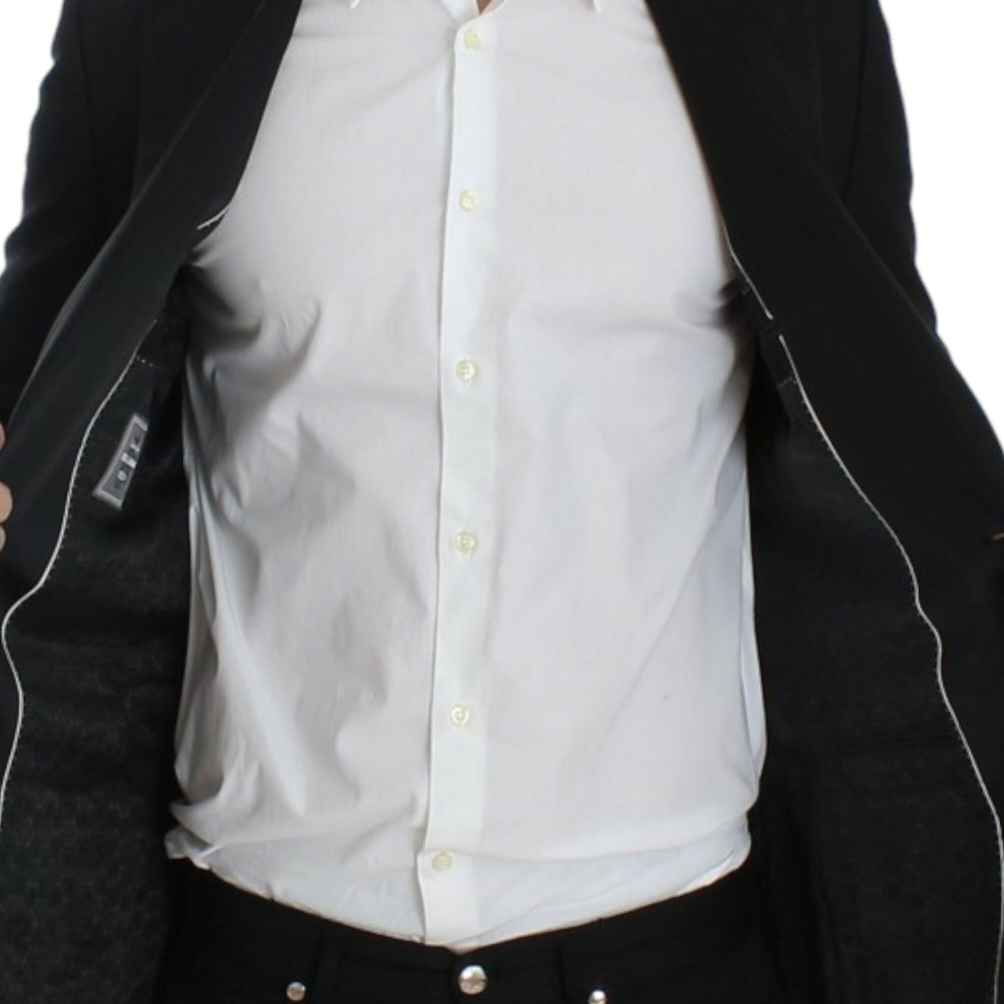 Dolce & Gabbana Black wool silk SICILIA blazer