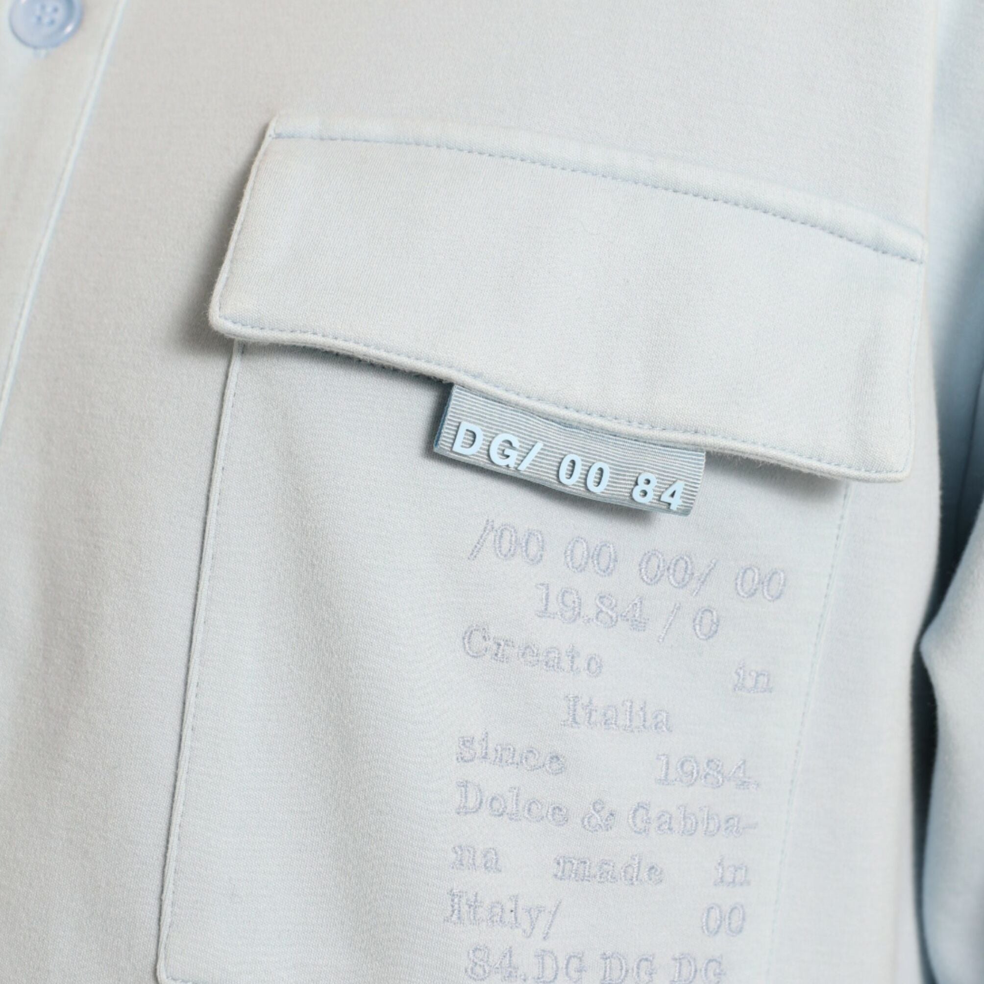 Dolce & Gabbana Light Blue Cotton Buttoned Pullover Sweater