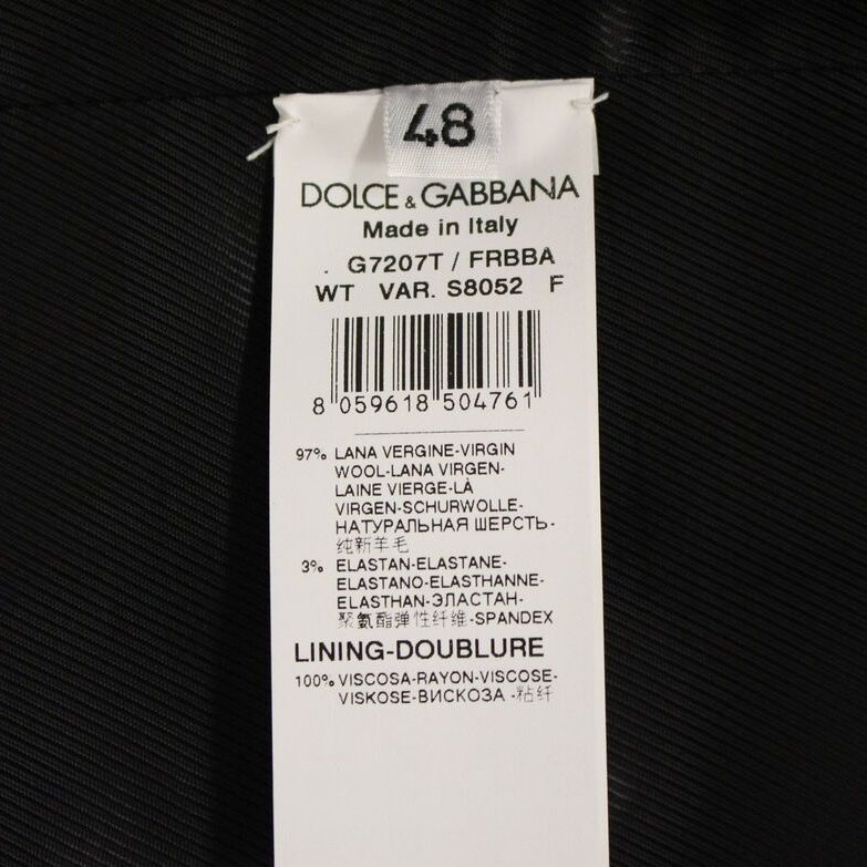 Dolce & Gabbana Gray Striped Wool Logo Vest Gilet Weste