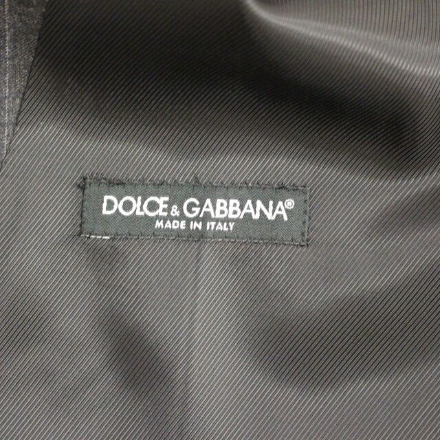 Dolce & Gabbana Gray Striped Wool Logo Vest Gilet Weste