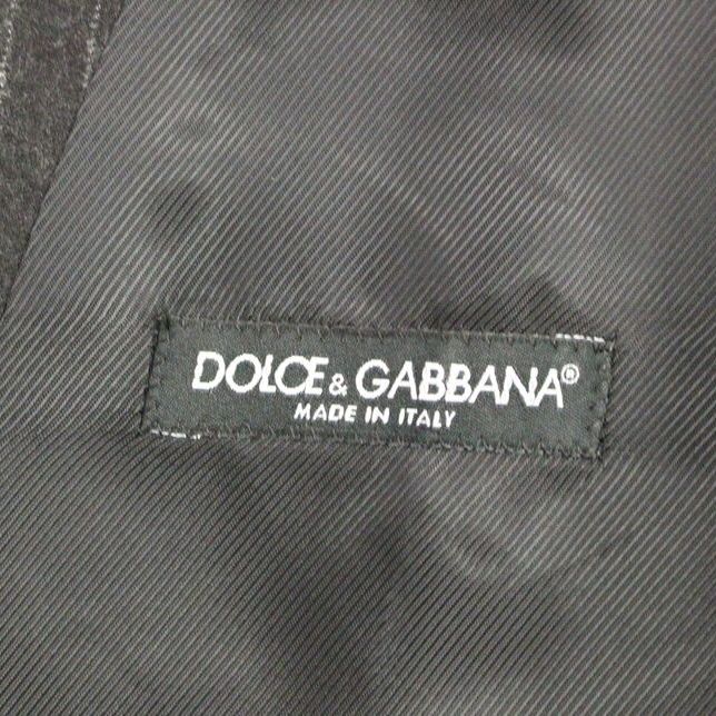 Dolce & Gabbana Gray Striped Wool Logo Vest Gilet Vests