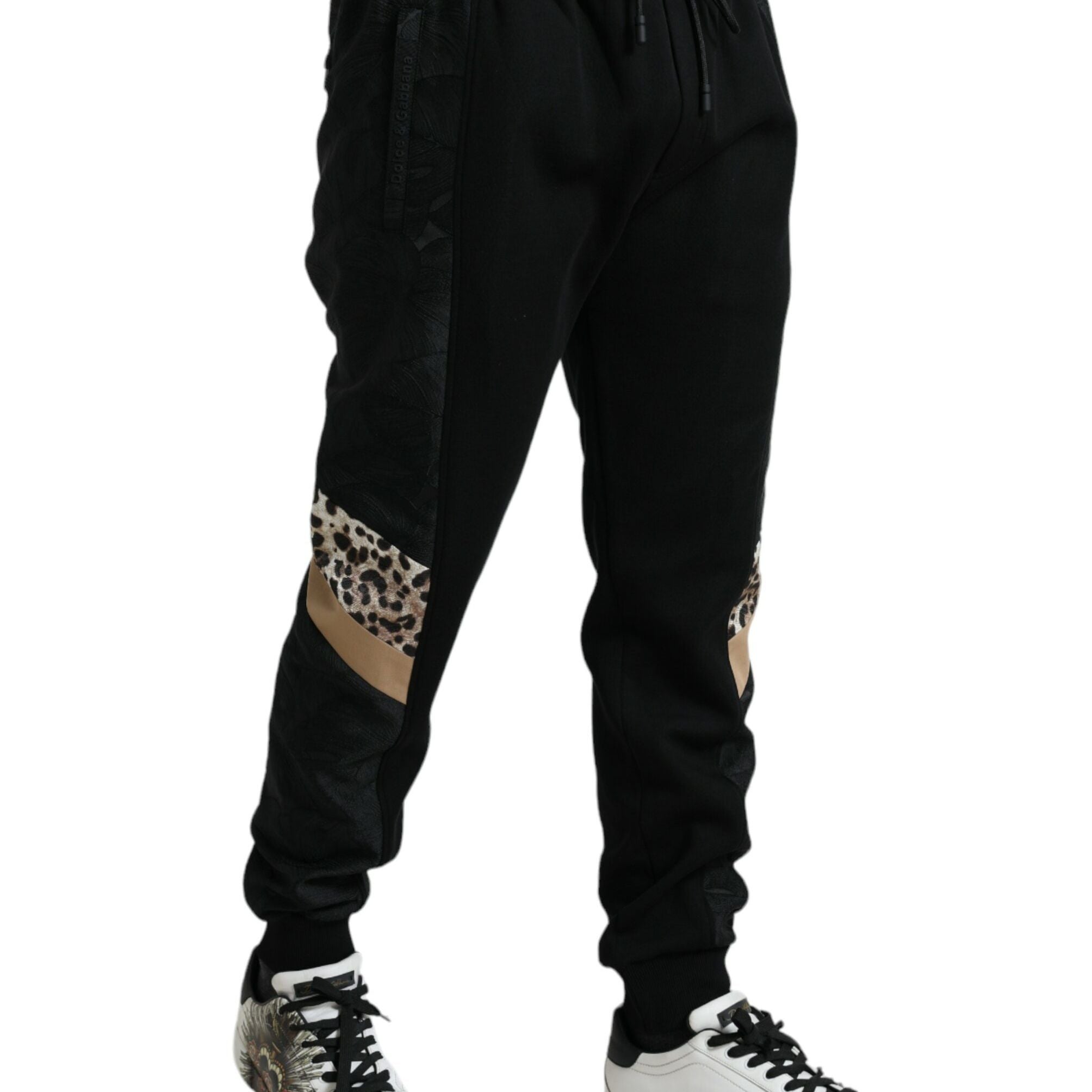 Dolce & Gabbana Black Cotton Slim Stretch Jogger Pants