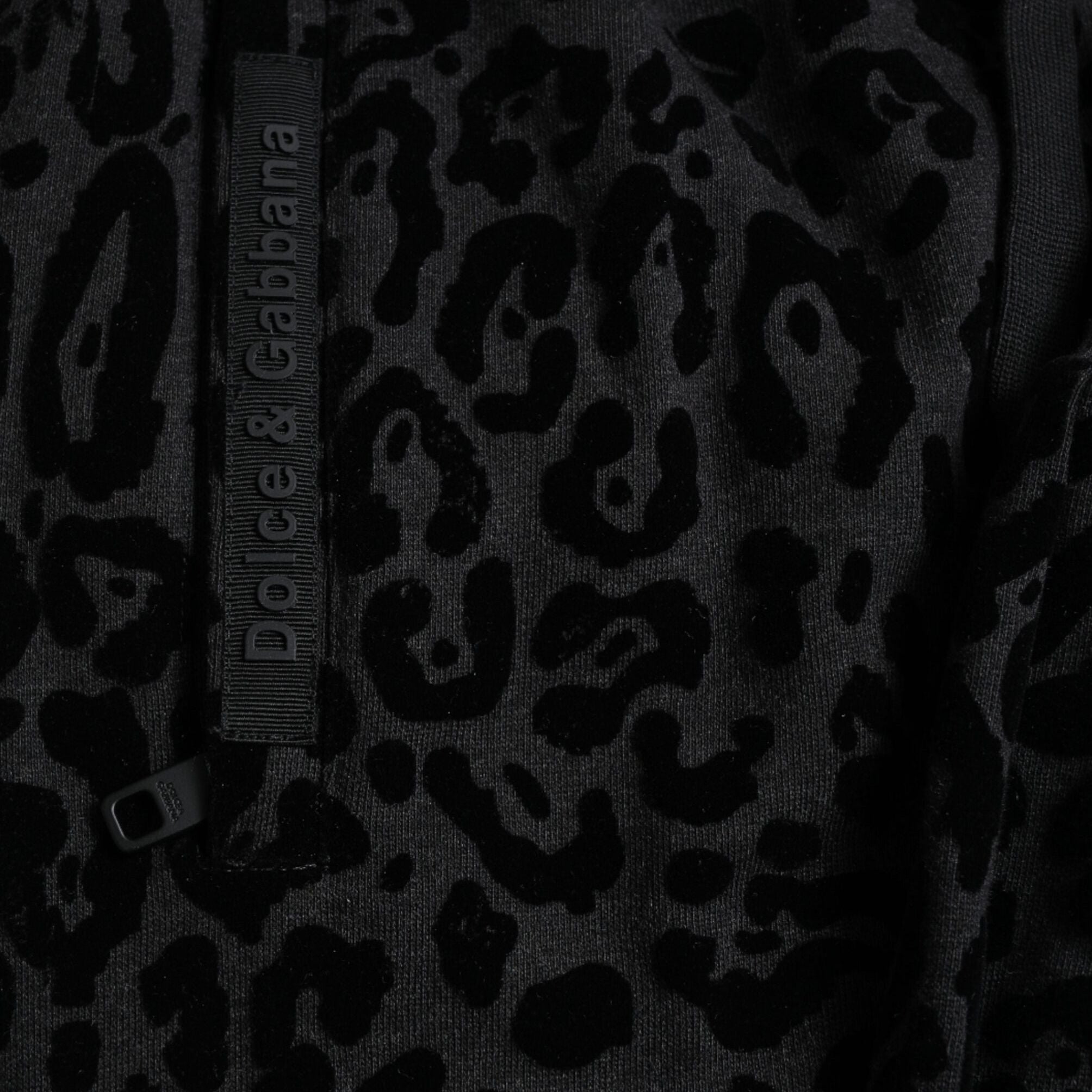 Dolce & Gabbana Black Leopard Cotton Slim Fit Jogger Pants